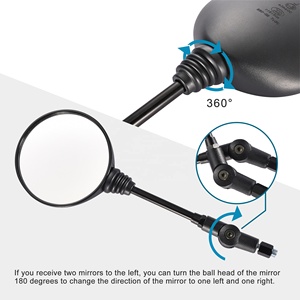 Gương chiếu hậu xe máy tròn GOOFIT 8mm 10mm, gương chiếu hậu gập được với bộ chuyển đổi, dùng được cho xe ATV, UTV, xe địa hình, xe tay ga - Product Image 3