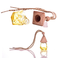 Bouteille de parfum suspendue en verre vide de 8ml, diffuseur de parfum étanche, or argent noir