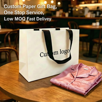 Sacs shopping en papier personnalisés écologiques avec poignée en ruban, sacs cadeaux en papier d'art pour chaussures/vêtements