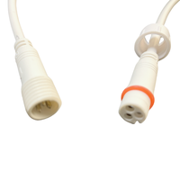 Connecteur étanche IP67 M12 3 broches mâle-femelle pour câble dénudé étamé pour éclairage LED