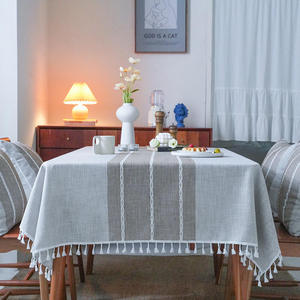 <span class=keywords><strong>Tovaglia</strong></span> <span class=keywords><strong>rettangolare</strong></span> impermeabile in lino di <span class=keywords><strong>cotone</strong></span> di qualità dal Design moderno per pranzare - Product Image 1