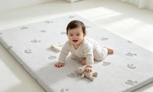 Coussin de jeu respirant et très résistant pour bébé, avec housse amovible à fermeture éclair, imperméable et antidérapant, pour le sommeil du nourrisson et le temps sur le ventre - Product Image 4