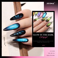 JTING Fournisseur de premier plan – Collection de vernis à ongles gel œil de chat phosphorescent 6 couleurs – Vernis gel œil de chat magnétique lumineux – Sans TPO ni HEMA – OEM