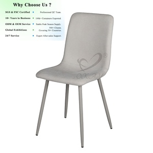 Chaise de salle à manger OKAY, design classique, bureau, appartement, moderne, minimaliste, tissu imperméable - Product Image 1