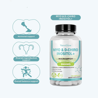 YanniGlow OEM/ODM Capsules d'Inositol MYO & D-Chiro à base de plantes pour l'équilibre hormonal et le soutien ovarien et reproductif pour femmes adultes