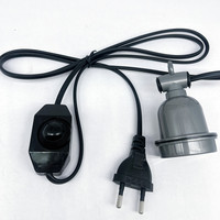 Portalámparas E27 con Enchufe Europeo, Cable Resistente al Agua, Regulable, para Lámparas de Calor para Reptiles, con Interruptor de Atenuación, CA 220V, 2 Años de Garantía