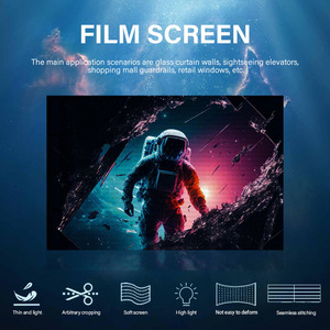 מסך סרט קריסטל שקוף מסך חנות בגדים חנות זכוכית חלון מסך מסך בהירות גבוהה בהירות מסך סרט מסך מסך סרט - Product Image 2