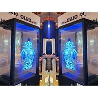 Écran tactile OLED transparent de 55 pouces pour musées, affichage numérique animé en couleur pour magasins de détail, métros, ascenseurs, pixel de 8 mm