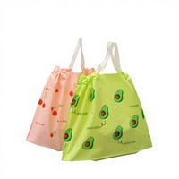 Sacs d'emballage à cordon en polyéthylène haute densité à motif fruitier Modèle 1003 pour vêtements d'enfants/femmes, cosmétiques, plats à emporter