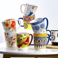 Tasse à café en céramique de style américain, grande capacité, personnalisable, couleur sous-glaçure, design moderne, résistante à la chaleur, compatible micro-ondes