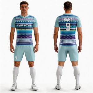 Uniformes de Fútbol Personalizados al por Mayor con Rayas, Diseño Gratuito, Camiseta de Fútbol Transpirable de Secado Rápido para Hombre - Product Image 4