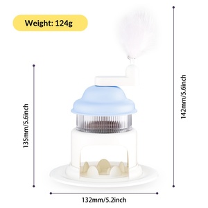 Jouet éducatif pour animaux de compagnie, plumes rotatives, distributeur de nourriture, conçu pour chiens et chats, entraînement de l'<span class=keywords><strong>intelligence</strong></span>, soulagement de l'ennui - Product Image 3
