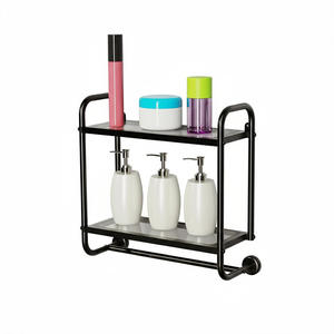 Estante de cocina de hierro, mueble de baño de pie, moderno, individual, antirrobo, para almacenamiento de toallas - Product Image 1