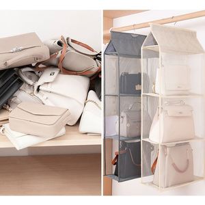 Modern Multi-Layer Wall-Mounted Closet System Foldable Mesh Fabric Three-Dimensional Hanging Storage for Wardrobe Living Room - Product Image 6