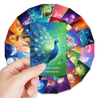 36 Carte Oracolo Energetico di Animali Fantastici Francesi con Citazioni Ispiratrici, Carte per Messaggi di Affermazione e Articoli di Cancelleria per il Journaling