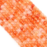 Perles de pierre naturelles facettées de 2 mm, mini perles rondes espacées en vrac pour la création de bijoux et le bricolage, perles de pierre de qualité