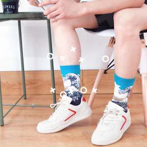 Calzini personalizzati logo moda <span class=keywords><strong>uomo</strong></span> vestito di cotone novità divertente frutta Pizza gelato cibo Unisex calzini - Product Image 2