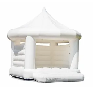 Castelo de bouncy branco para casamento casa 6x6
