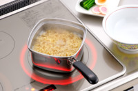Pot Ramen carré pour fabrication de nouilles instantanées japonais, avec ligne d'échelle à eau, parfait pour nouilles instantanées, fabriqué au japon