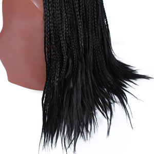 Perruques synthétiques QD Rapunzel Lace Front, cheveux à tresser, dentelle transparente, densité 250%, résistantes à la chaleur, petite taille, vente en gros - Product Image 2