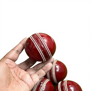 Wholesale Red Colors Premium Grade Leather Club Cricket <b>Ball</b> 156GM Match Quality Cricket <b>Balls</b> Custom Logo Direct Factory - Product Image 1