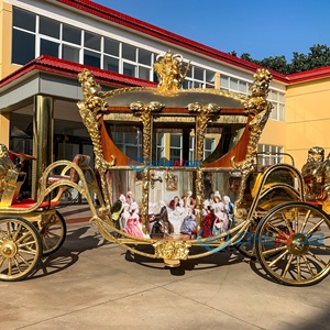 High Performance Customized Electric Royal Horse Carriage Sculpture European Horseless Carriage Carts for Festival on Sale - Product Image 5