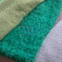 FD White Imitate Nerz Fancy Garn zum Stricken 0,9 1,3 cm Nylon Wimpern feder 100% Polyester Hochfeste gefärbte Muster pullover