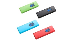 Briquet USB électrique rechargeable de haute qualité avec logo personnalisé Design moderne Double arc coupe-vent en métal plastique pour l'usage de la cigarette