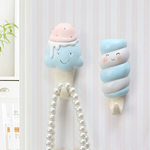 ROOGO Cute Novelty Ice Cream <strong>Wall</strong> Mounted Utility <strong>Key</strong> Hat Towel <strong>Hooks</strong> <strong>for</strong> Nursery Decor or Bag Use - Product Image 3