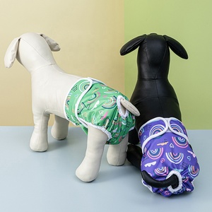Ohbabyka, fralda de pano reutilizável, calças de fralda de cachorro de alta qualidade, fraldas à prova d' água para animais de estimação femininas - Product Image 1
