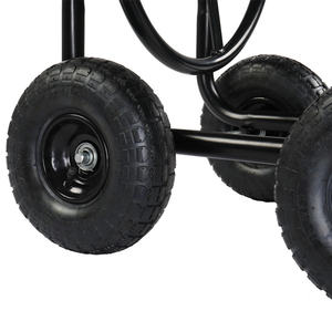 Chariot porte-tuyau d'arrosage DB Garden en métal 97x53x100cm avec roues pour l'arrosage extérieur - Product Image 6