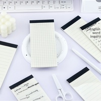 Papeterie créative, carnet de notes minimaliste en format long, bloc-notes portable, lignes horizontales, grille