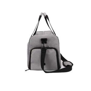 Bolsa de gimnasio Grande y Pequeña de nailon gris, bolsa de gimnasio en seco y húmedo con logo - Product Image 3