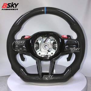 Pour BMW Série 1 2 3 4 5 6 <span class=keywords><strong>7</strong></span> 8 G20 G26 G30 G01 G02 G80 G82 G87 F90 F95 F96 M3 M4 Accessoires de voiture Volant en fibre de carbone CS - Product Image 1