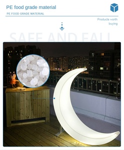 Silla con Luz LED de Luna, Diseño Moderno, Columpio de Luna Impermeable para Exteriores, para Parque, Patio y Casa de Huéspedes, Material Plástico - Product Image 3