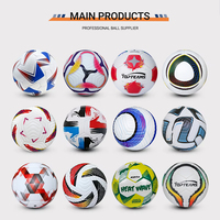 Balón de Fútbol PU Aiju al por Mayor, Talla 5, Termosellado, Sin Costuras, con Logotipo Personalizado, Duradero, para Partidos Profesionales y Deportes de Equipo