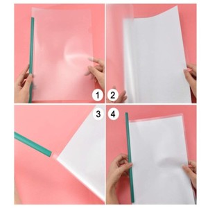 A4 Sliding Bar Clear Report Cover <b>Folder</b> Binder Sliding Bar Files Transparent Clipbar Presentation File <b>Folders</b> - Product Image 6