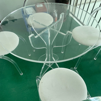 Table de présentation ronde en acrylique transparente personnalisée, table basse unique en forme d'arbre en plexiglas, support transparent en plexiglas pour exposition