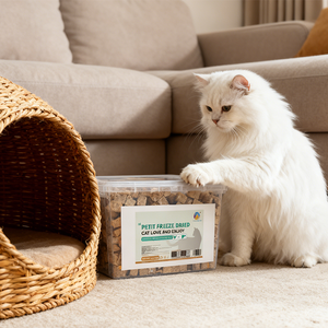 Snack per Gatti Liu Bao Biologici Liofilizzati Naturali al Salmone, Tonno e Pollo ad Alto Contenuto Proteico - Product Image 1