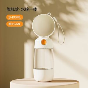 Sealed Leakproof Silicone Pet <b>Water</b> Bottle 550ml Long Distance Walking Pet Feeder - Product Image 1