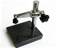 Support de comparaison en granit à double molette avec bras inclinable pour vérification de plaques de surface