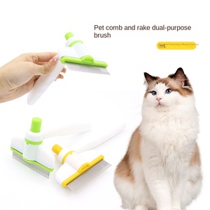 Zelfreinigende vachtborstel voor katten en honden met lang haar, <span class=keywords><strong>massage</strong></span> en verwijdering van klitten - Product Image 2