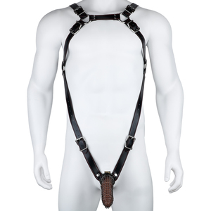 Jaula de castidad masculina de malla negra S/M/L/XL/XXL con cierre de acero inoxidable y cinturón de cuero, juguetes sexuales BDSM para hombres mayores de 18 años, bondage para pene. - Product Image 3