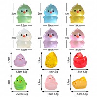 Figur Resin Mini Ayam Bersinar dalam Gelap, Ornamen Ayam Lucu Bercahaya, Miniatur Hewan untuk Rumah Boneka, Kerajinan DIY Grosir