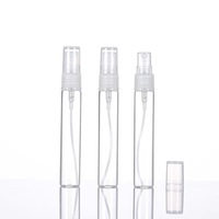 Flacon pulvérisateur en verre vide 2ml 3ml 5ml 10ml avec bouchon en plastique, flacons de parfum en verre transparent