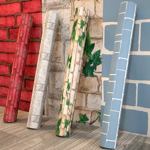 Wholesale Korean Pvc 3D Wall Paper Brick Blue Movie Decorative Solid Color Wallpaper Wall Sticker Gym Modern 3 Years,3 Years