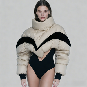 Manteau d'hiver personnalisé pour femme, en duvet, matelassé, softshell, 700FP, de haute qualité, pour l'extérieur, veste de luxe pour femme - Product Image 2