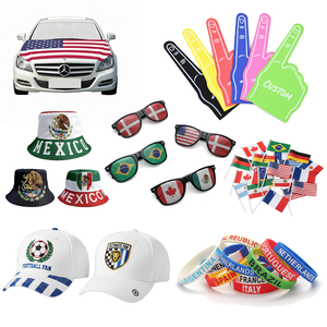 Set de Souvenirs de Fútbol Personalizados: Pulseras Metálicas, <span class=keywords><strong>Gafas</strong></span> y Esmaltes para Fanáticos del Fútbol de Canadá, México y EE. UU. - Product Image 1