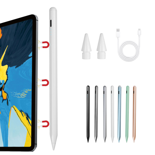 Tilt Sensitivity Palm Rejection Pen for Apple Magnetic Attraction Active Tablet Capacitive Stylus Pen for iPad Mini 6 Pencil