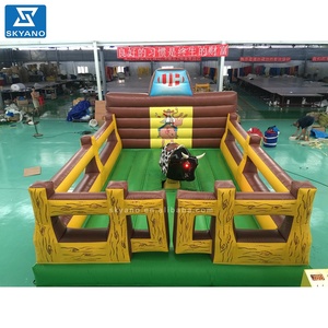 Jeu de <span class=keywords><strong>groupe</strong></span> <span class=keywords><strong>en</strong></span> plein air 6x4m gonflable mécanique rodeo bull jeu de machine d'équitation - Product Image 6